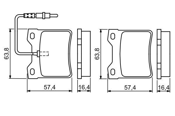 Kit de plaquettes de frein, frein à disque BOSCH 0 986 494 055