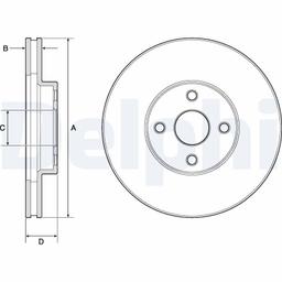Disque de frein DELPHI BG3780
