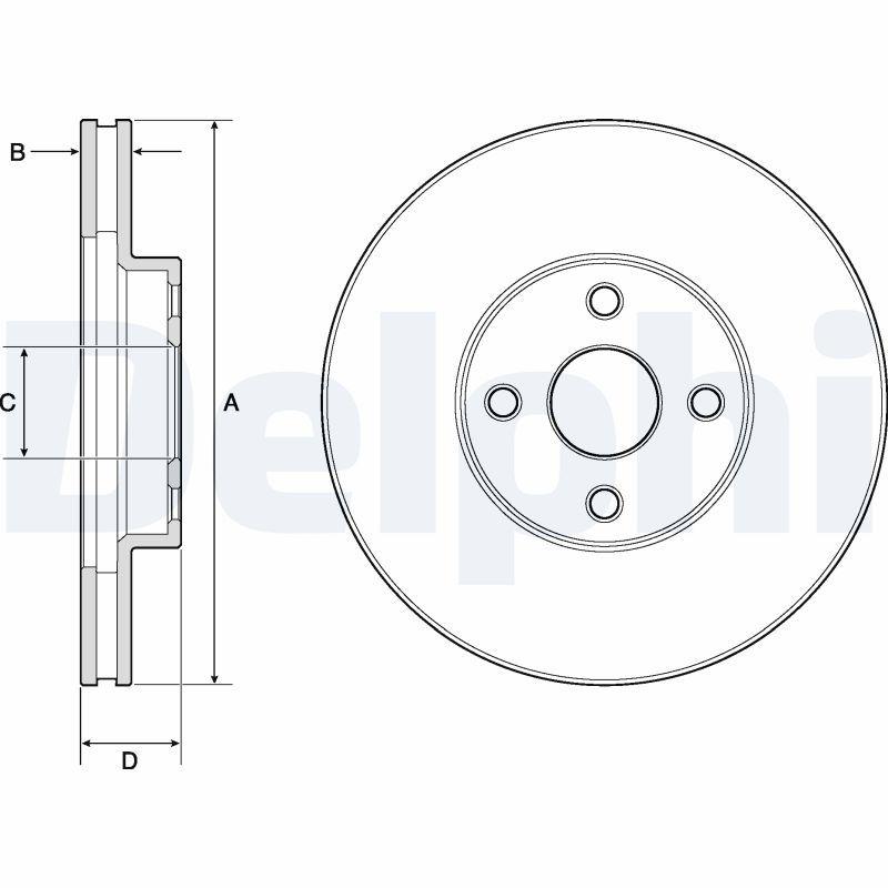 Disque de frein DELPHI BG3780