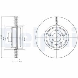 Disque de frein DELPHI BG4346C