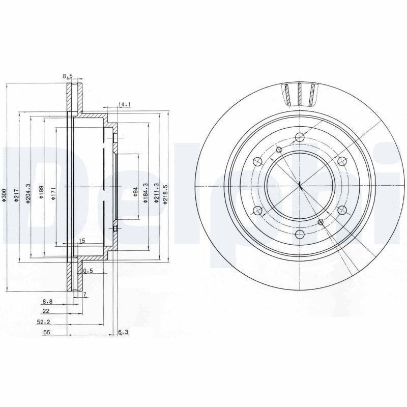 Disque de frein DELPHI BG3813