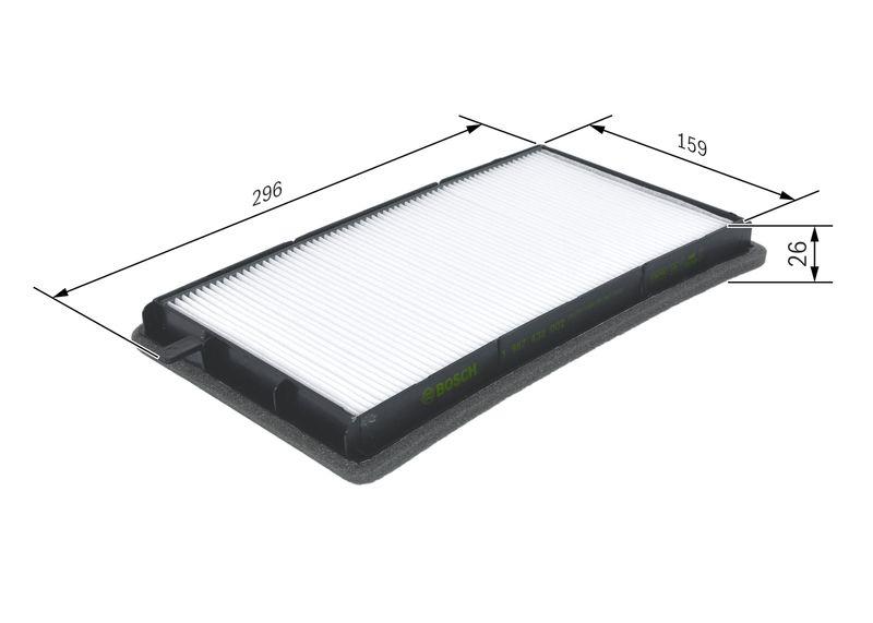 Filtre, air de l'habitacle BOSCH 1 987 432 002