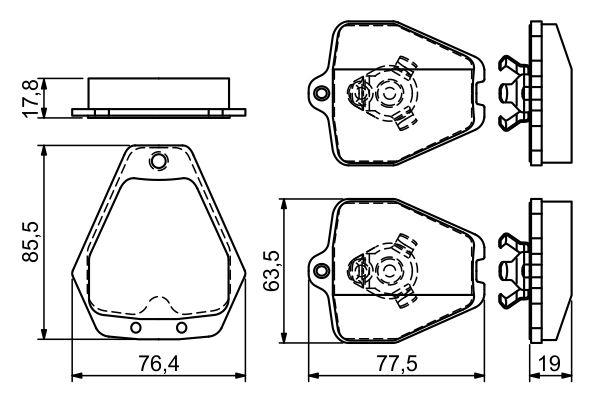 Kit de plaquettes de frein, frein à disque BOSCH 0 986 494 215