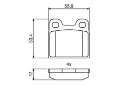 Kit de plaquettes de frein, frein à disque BOSCH 0 986 494 847