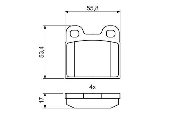 Kit de plaquettes de frein, frein à disque BOSCH 0 986 494 847