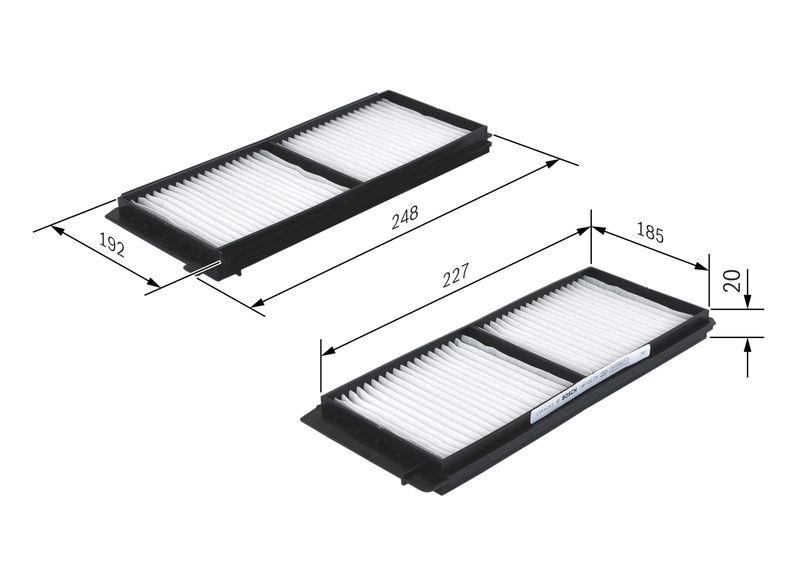 Filtre, air de l'habitacle BOSCH 1987432275