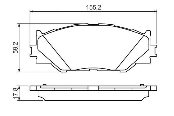 Kit de plaquettes de frein, frein à disque BOSCH 0 986 494 316