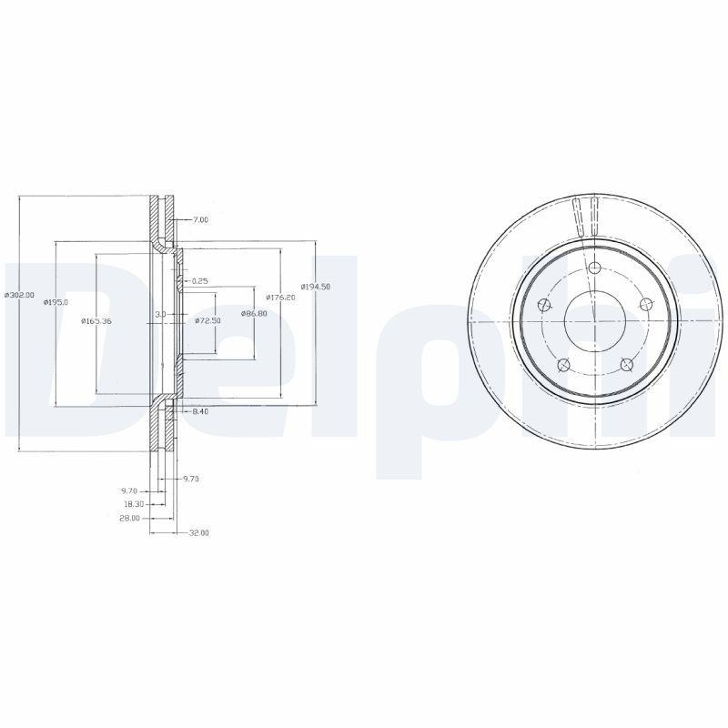 Disque de frein DELPHI BG4212