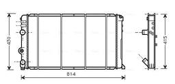 Radiateur, refroidissement du moteur AVA QUALITY COOLING RT2263