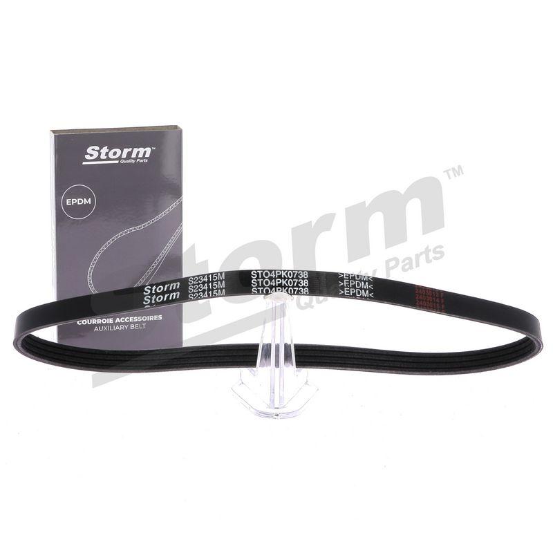 Courroie trapézoïdale à nervures STORM QUALITY PARTS STO4PK0738
