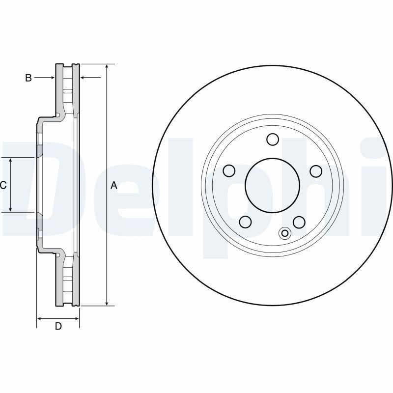 Disque de frein DELPHI BG4646C
