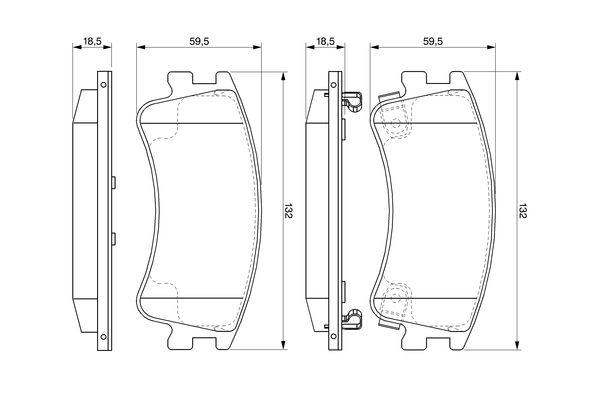 Kit de plaquettes de frein, frein à disque BOSCH 0 986 494 079