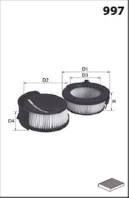 Filtre, air de l'habitacle MECAFILTER JLR7141