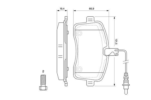 Kit de plaquettes de frein, frein à disque BOSCH 0 986 494 097