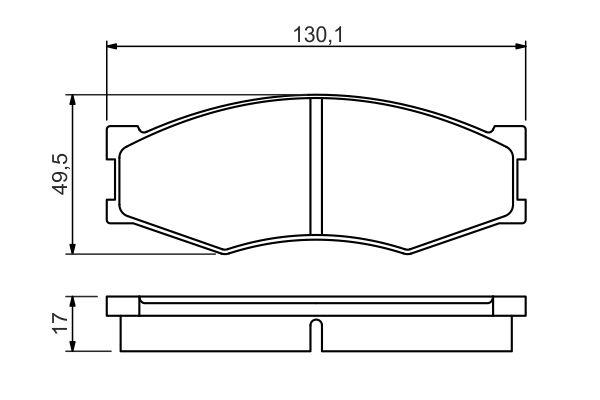 Kit de plaquettes de frein, frein à disque BOSCH 0 986 494 541