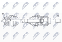 Arbre de transmission NTY NPW-BM-169
