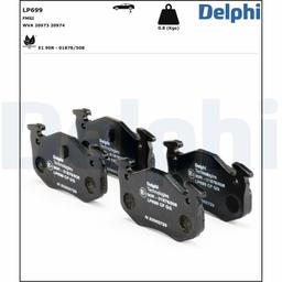 Kit de plaquettes de frein, frein à disque DELPHI LP699