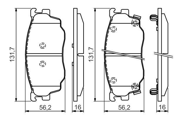 Kit de plaquettes de frein, frein à disque BOSCH 0 986 494 394