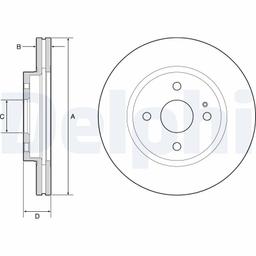 Disque de frein DELPHI BG4942C