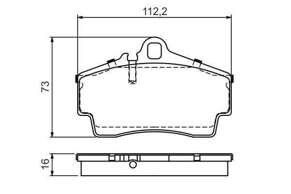 Kit de plaquettes de frein, frein à disque BOSCH 0 986 494 265