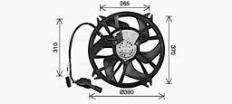 Ventilateur, refroidissement du moteur AVA QUALITY COOLING CN7556