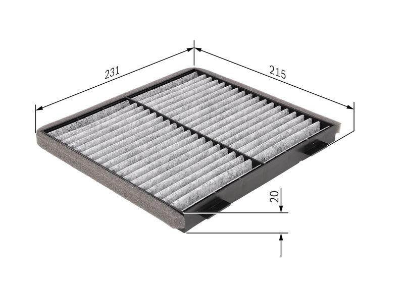 Filtre, air de l'habitacle BOSCH 1 987 432 363
