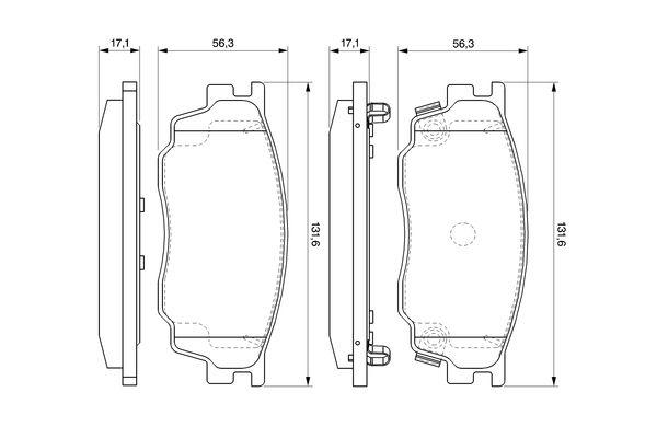 Kit de plaquettes de frein, frein à disque BOSCH 0 986 494 078