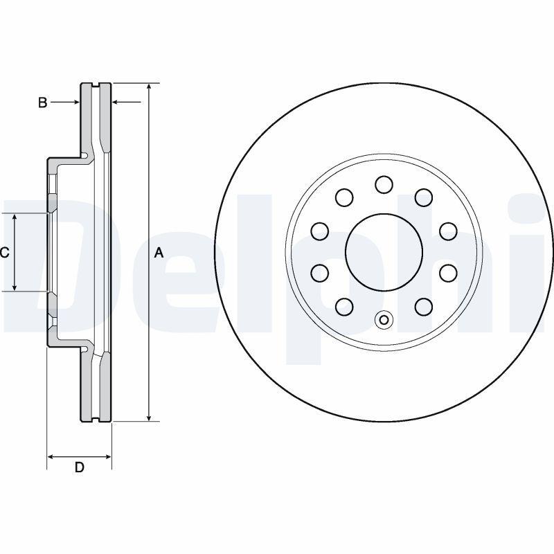 Disque de frein DELPHI BG4701C