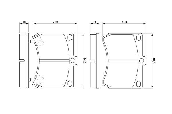 Kit de plaquettes de frein, frein à disque BOSCH 0 986 460 974