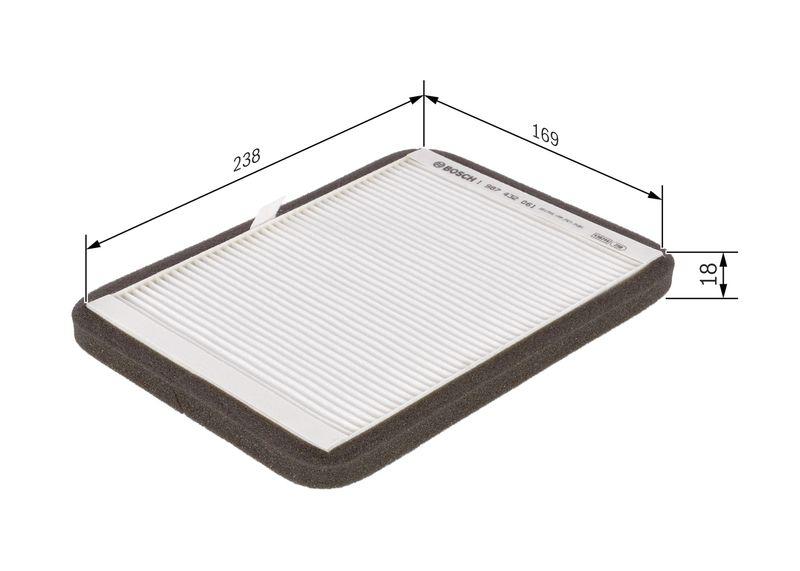 Filtre, air de l'habitacle BOSCH 1 987 432 061