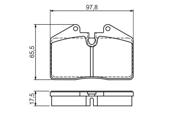 Kit de plaquettes de frein, frein à disque BOSCH 0 986 494 267