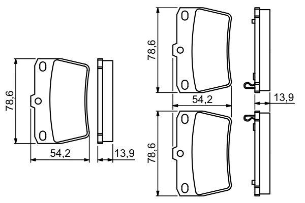 Kit de plaquettes de frein, frein à disque BOSCH 0 986 494 350