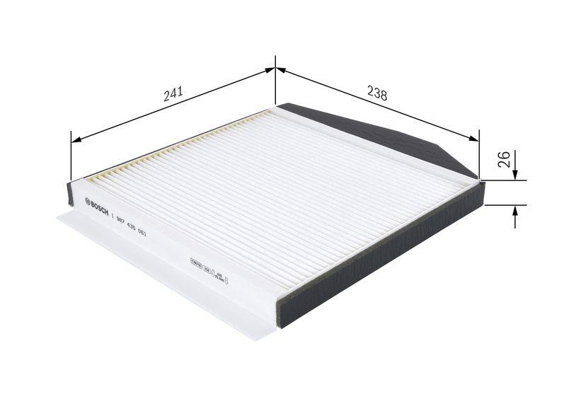 Filtre, air de l'habitacle BOSCH 1987435061