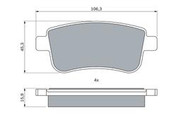 Kit de plaquettes de frein, frein à disque BOSCH 0986424942