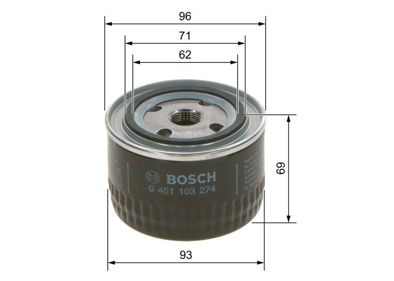 Filtre à huile BOSCH 0 451 103 274