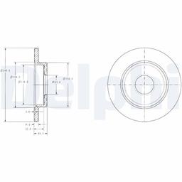 Disque de frein DELPHI BG3673