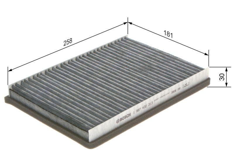Filtre, air de l'habitacle BOSCH 1 987 432 313