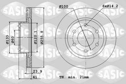 Disque de frein SASIC 9004579J