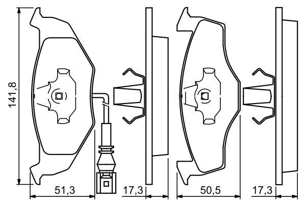 Kit de plaquettes de frein, frein à disque BOSCH 0 986 424 723