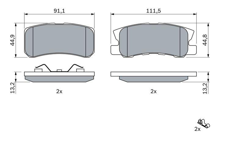 Kit de plaquettes de frein, frein à disque BOSCH 0 986 424 717