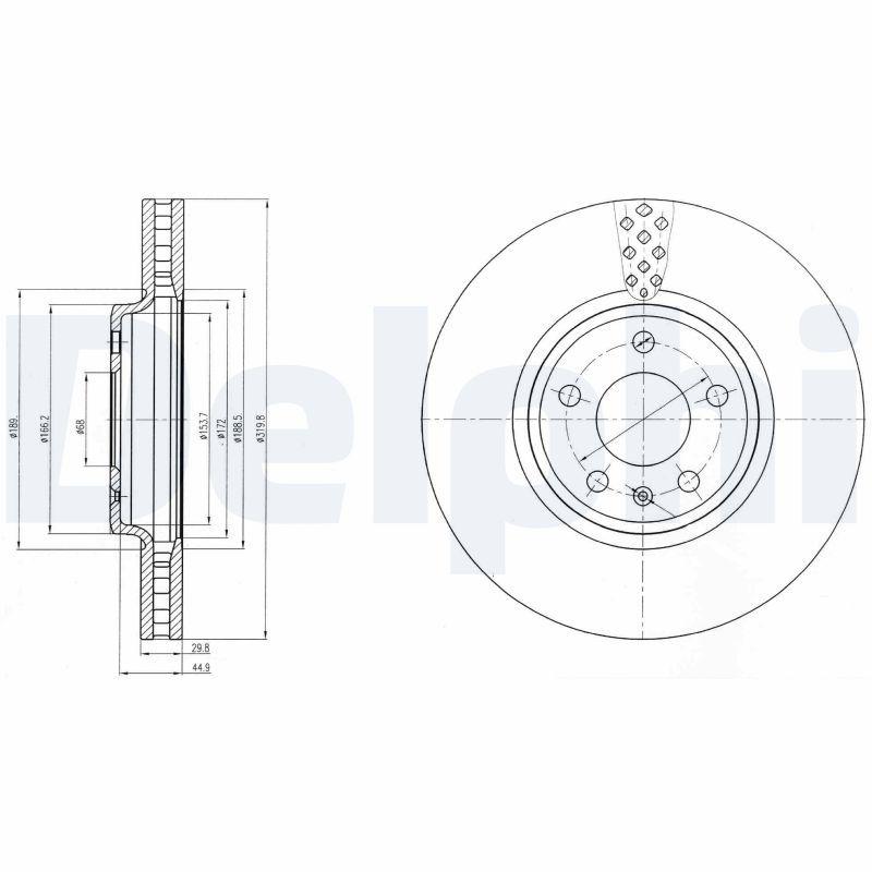 Disque de frein DELPHI BG4080C