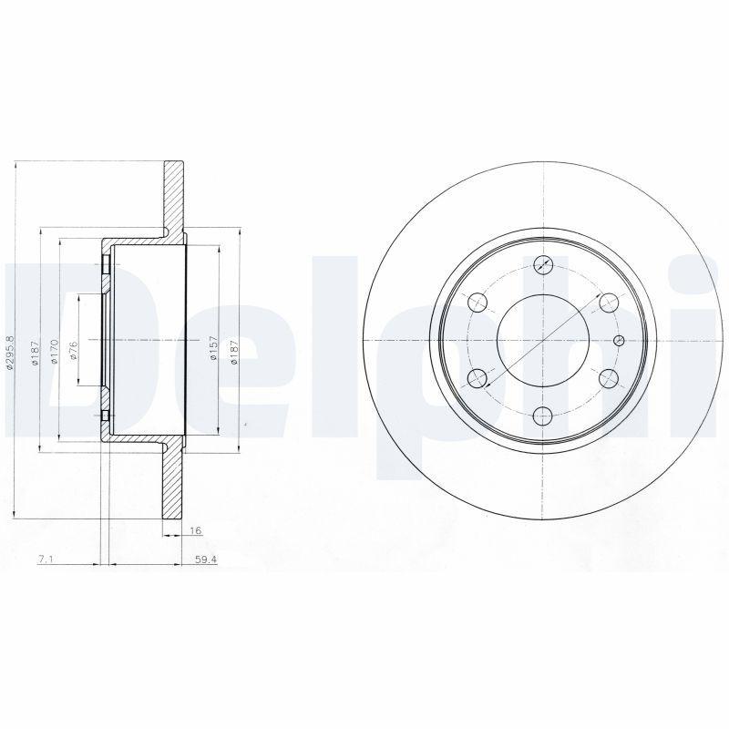 Disque de frein DELPHI BG4165