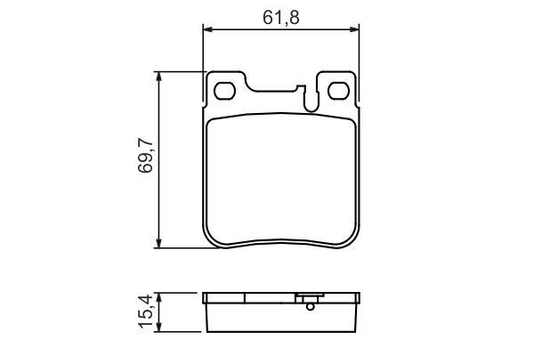 Kit de plaquettes de frein, frein à disque BOSCH 0 986 460 965