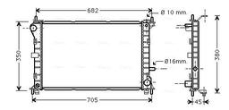 Radiateur, refroidissement du moteur AVA QUALITY COOLING FD2265