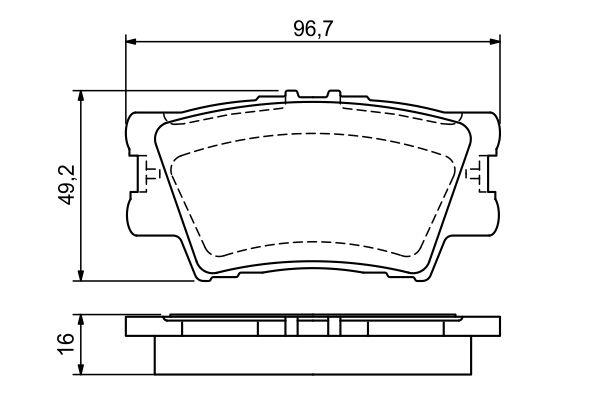 Kit de plaquettes de frein, frein à disque BOSCH 0986494154