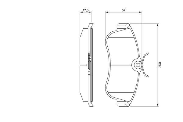 Kit de plaquettes de frein, frein à disque BOSCH 0 986 461 147