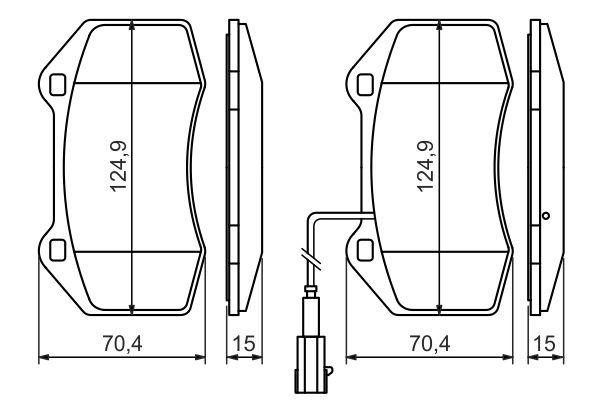Kit de plaquettes de frein, frein à disque BOSCH 0 986 494 228