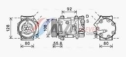 Compresseur, climatisation AVA QUALITY COOLING CNAK282