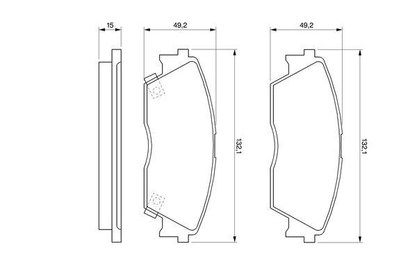 Kit de plaquettes de frein, frein à disque BOSCH 0 986 460 972