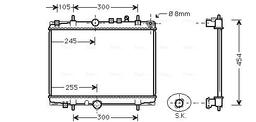 Radiateur, refroidissement du moteur AVA QUALITY COOLING PEA2208